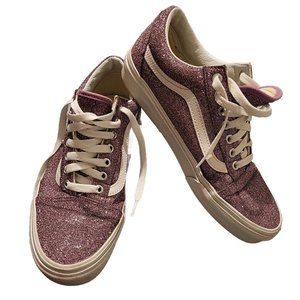 Vans Light Pretty Purple Sparkle Old Skool Luxe Women’s 10, Men’s 8.5 Shoes